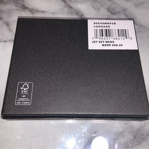 MICHAEL KORS MEN'S "JET SET" TAN LUGGAGE LEATHER PASSCASE WALLET $98 NWT - Picture 7 of 10